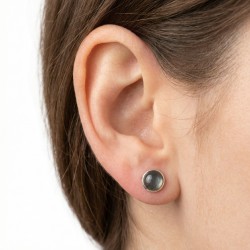 PENDIENTE DE PLATA DE LEY Y LABRADORITA