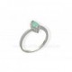Anillo Plata circonita verde